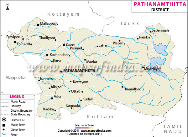 pathanamthitta district map